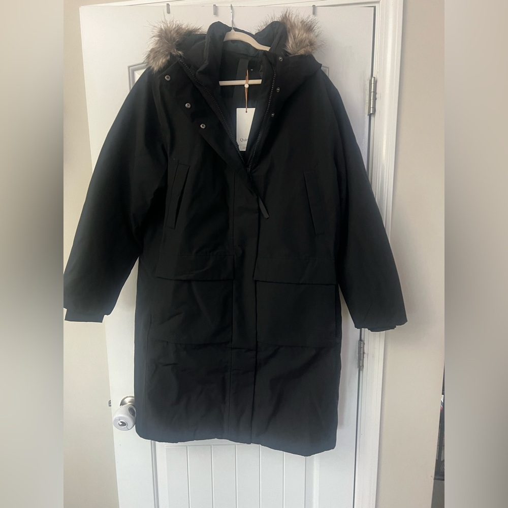 NWT Quince responsible down parka black size XL